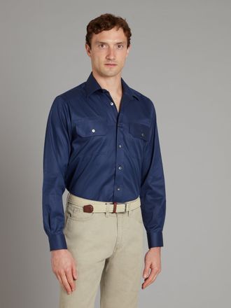 Oliver Brown Casual Shirt with Pockets - Navy