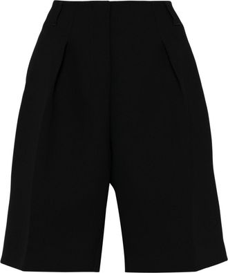 Jacquemus Ovalo pleated shorts - women - Cotton/Elastane/Polyester - 34 - Black