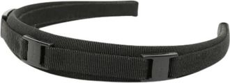 Ferragamo Pre-owned Accessories, female, Black, Size: ONE SIZE Pre-owned Vara Cotton Headband