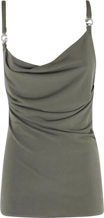 Coperni Logo Top - Dames - Tops zonder mouwen - Groen - XS - Leer - Tops