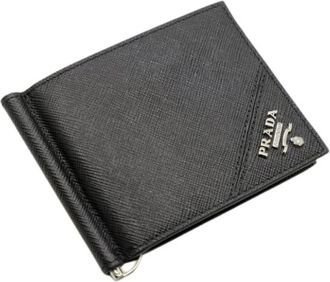 Prada Pre-owned Wallets, male, Black, Size: ONE SIZE Pre-owned Money Clip
