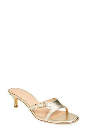 Stuart Weitzman Irene Slide Sandal in Light Gold at Nordstrom Rack, Size 6.5
