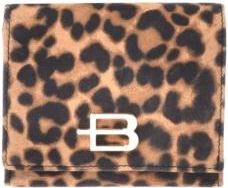 Baldinini Leopard print suede wallet - Dames - Portefeuilles - Bruin - ONE Size - Leer - Accessoires