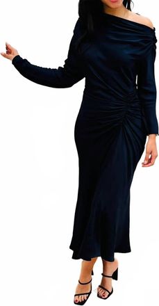 A.L.C. Womens Piper Satin Dress In Dark Sapphire