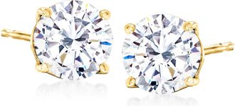 Ross-Simons CZ Stud Earrings in 14kt Yellow Gold