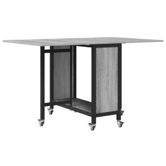 vidaXL Mesa De Comedor Plegable Con Ruedas 130 X 80 X 76,5 Cm Acero Pb Vidaxl