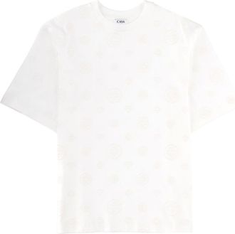 Casablanca White Logo Crew Neck T-Shirt