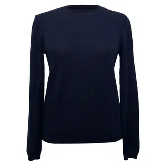 A.P.C. A. P.C. Knitted Crewneck Sweater in Navy Blue Merino Wool