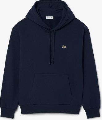 Lacoste Mens Lacoste Fleece Mens Classic Fit Hoodie - Navy 166 - Black - Size: 38