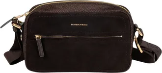 Borbonese Chocolate Brown Partridge-Eye Print Camera Bag