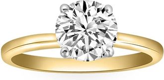 Pompeii3 VS 1 1/2CT Moissanite 4Prong Solitaire Engagement Ring in White or Yellow Gold