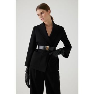 Exquise Armida Belted Jacket in Black at Nordstrom, Size X-Small