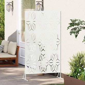 Berkfield Home Privacy Screen White 100x50x180 cm Steel | Size: 100 x 50 x 180 cm