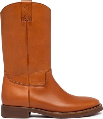 Buttero stitch detail boots - Bruin