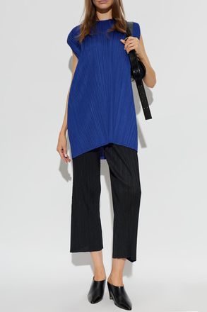 Pleats Please Issey Miyake Pleated Dress, Womens, Blue