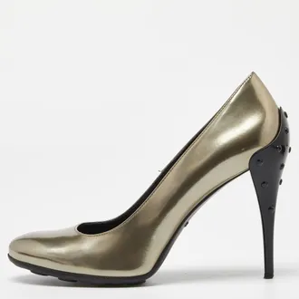 Tod's Tods Metallic Leather Round Toe Pumps