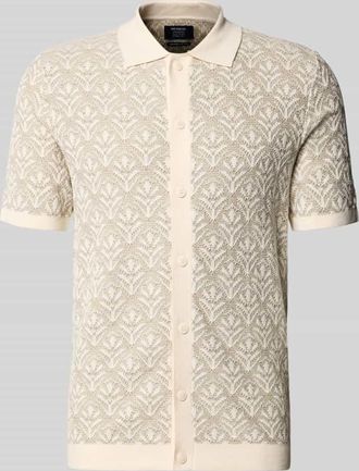 Mc Neal Strickshirt mit Polokragen und durchgehender Knopfleiste in Mud, Gr&ouml;&szlig;e XXXL