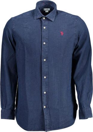 U.S.Polo Association Polo Shirts - Heren - Casual Overhemden - Blauw - XL - Katoen - Overhemden
