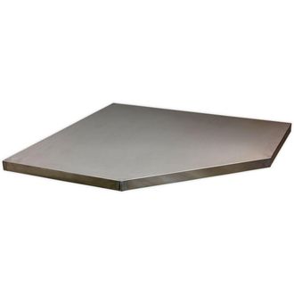 Loops 865mm Stainless Steel Worktop for ys02642 Modular Corner Cabinet in Metallics
