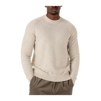 Selected Truien & Vesten, Heren, Beige, XL, Polyester, Beige Gebreide Crew Neck Trui