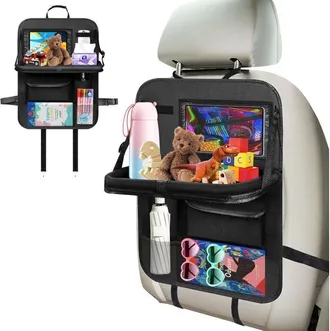 OEM Organizer Per Auto Per Bambini, Protezione Per Seggiolino Auto, Accessorio Per Auto Con Tasche Trasparenti Per Tablet, Nero