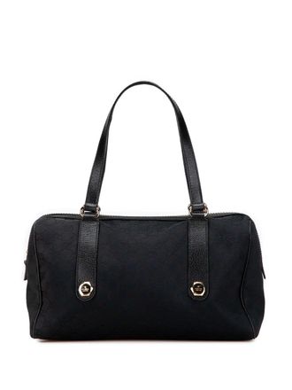 Gucci 2000-2015 GG Canvas Charmy shoulder bag - women - Calf Leather/Canvas/Leather - One Size - Black