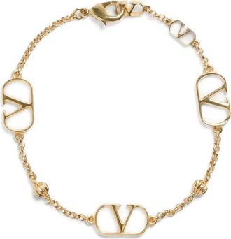 Valentino Garavani VLogo Signature Metalen Armband - Dames - Armbanden - Geel - S - Accessoires