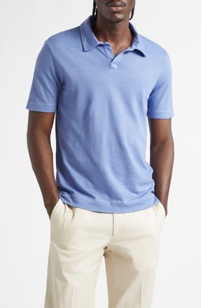 Massimo Alba Aruba Linen & Cotton Polo in Tulip at Nordstrom, Size Xx-Large