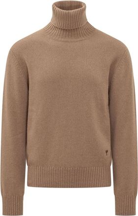 Ami Light Brown Knitted Sweater