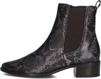 Paul Green Schoenen, Dames, Bruin, 40 EU, Wol, Bruine Slangenprint Enkellaarzen