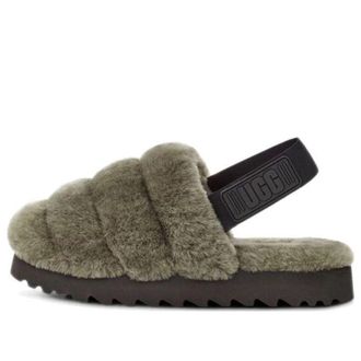 UGG (WMNS) UGG Super Fluff Slipper Olive Green 1121751-BTOL