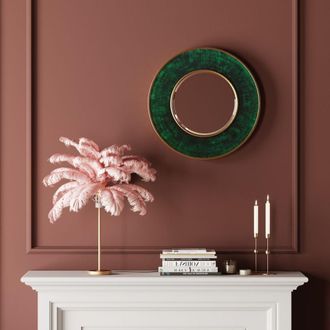 Kare Design L&aacute;mpara mesa feather palm rosa 60cm