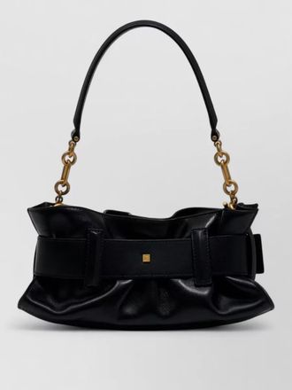 Balmain anthem mini leather shoulder bag buckle