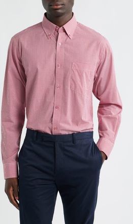 Eagle Regular Fit Gingham Check Cotton Button-Down Shirt in Red at Nordstrom, Size 16.5 - 32