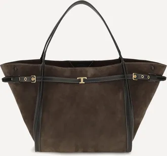 Tod's T Signature suede Tote Bag Female UNI