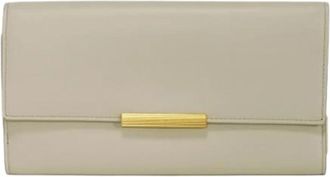 Bottega Veneta Pre-owned Continental Trifold Lange Portemonnee - Dames - Vintage Accessoires - Wit - ONE Size - Leer - Vintage