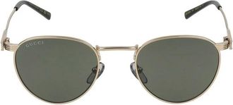 Gucci Goud Grijs Zonnebril Gg1875S Stijl - Heren - Accessoires - Geel - Maat: 48 MM