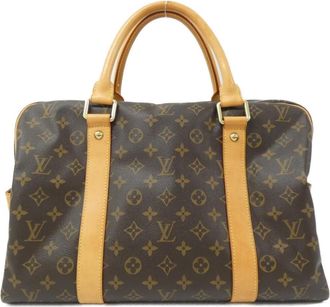 Louis Vuitton Brown Marron Coated Canvas Boston Bag (Pre-Owned)