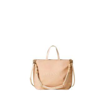 Twinset Tassen, Dames, Beige, ONE Size, Leer, Shopper Bag