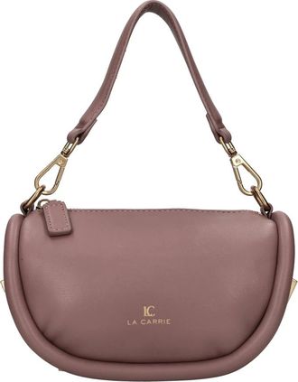 La Carrie Waxing Crescent Mini Shoulder Bag - Dames - Schoudertassen - Roze - ONE Size - Leer - Tassen