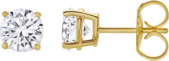 LuvMyJewelry Valeria 14K Gold Lab Grown Round Solitaire Diamond Earrings - 1.5 Ct in 14K Yellow Gold at Nordstrom
