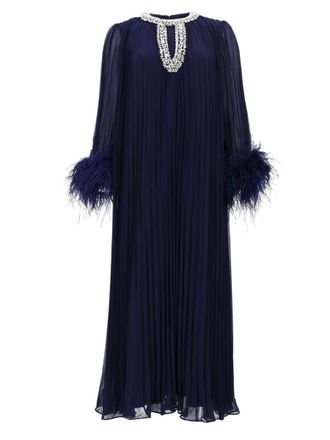 Self Portrait Chiffon Midi Dress