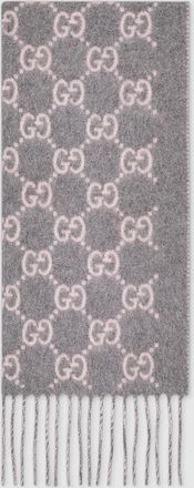 Gucci GG Cashmere Scarf, Grey