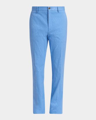 Etro Men & apos;s Tonal Paisley Stretch Cotton Pants