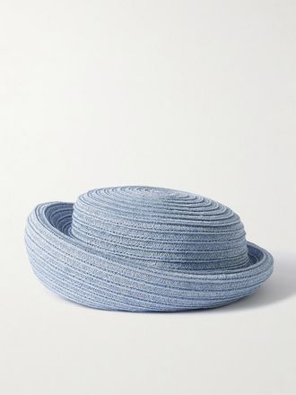 Gigi Burris Millinery Cappello In Paglia Laura - Blu