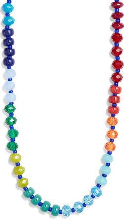 Nordstrom Color Pop Beaded Necklace in Rainbow- Gold at Nordstrom
