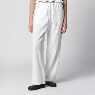 Dunst Ivory white rayon trousers