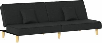 vidaXL Sof&aacute; Cama De Tela Negro Vidaxl