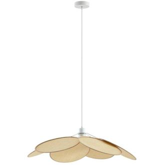 Lindby Lámpara colgante Astraia en Blanco de Textura, Tela, Tejido, Seda - Lindby