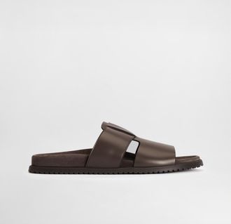 Dolce & Gabbana Dg Casual Calfskin Sandals - Man Brown 41.5